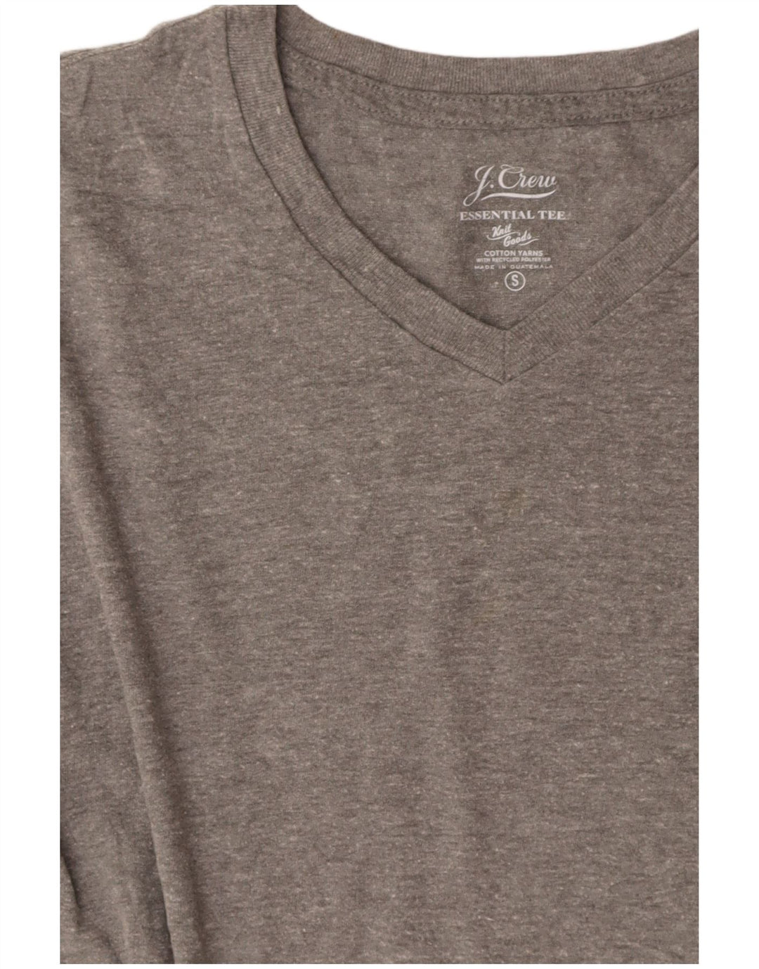 Camiseta masculina J. CREW Top pequeno algodão cinza