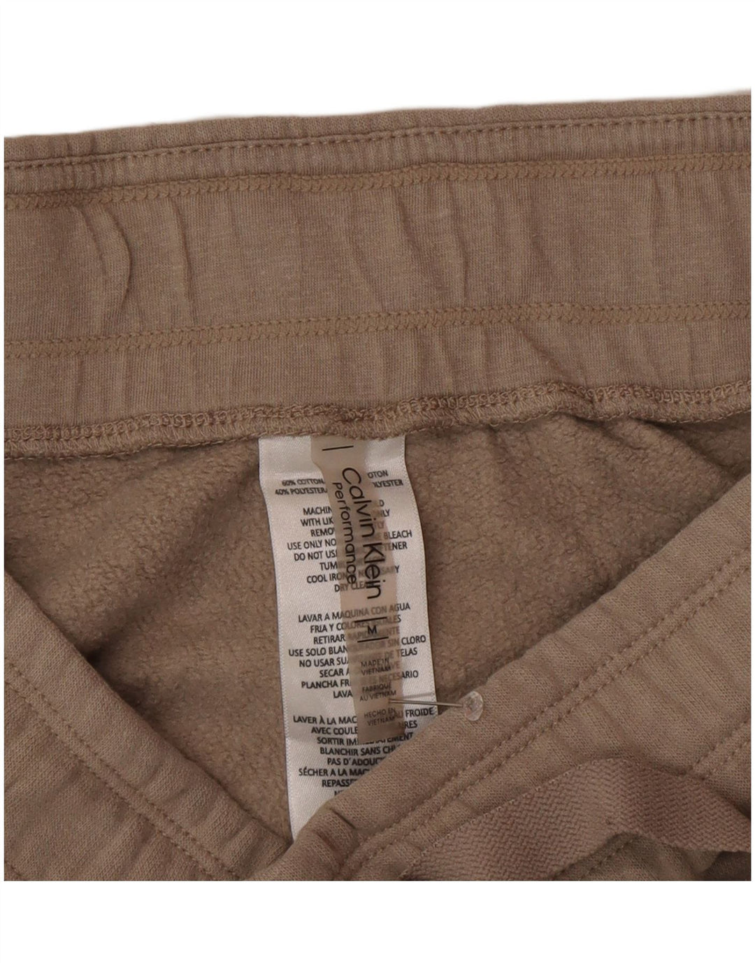 Calça esportiva feminina Calvin Klein Cargo Joggers UK 14 médio bege