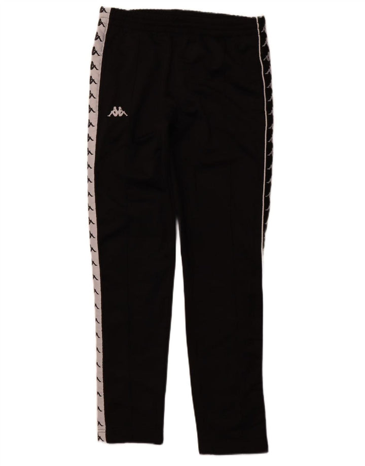 KAPPA Mens Graphic Tracksuit Calça Joggers Pequeno Poliéster Preto