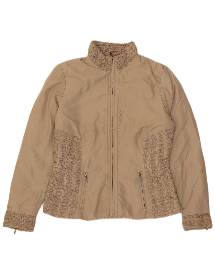 Jaqueta bomber feminina Zara UK 14 médio bege