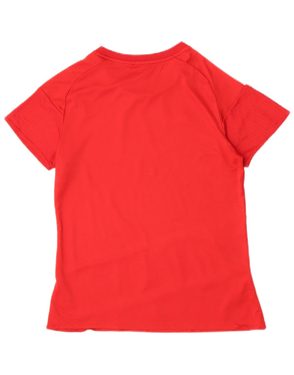 Adidas Camiseta Feminina Graphic Top UK 12/14 Médio Vermelho Poliéster Esportes
