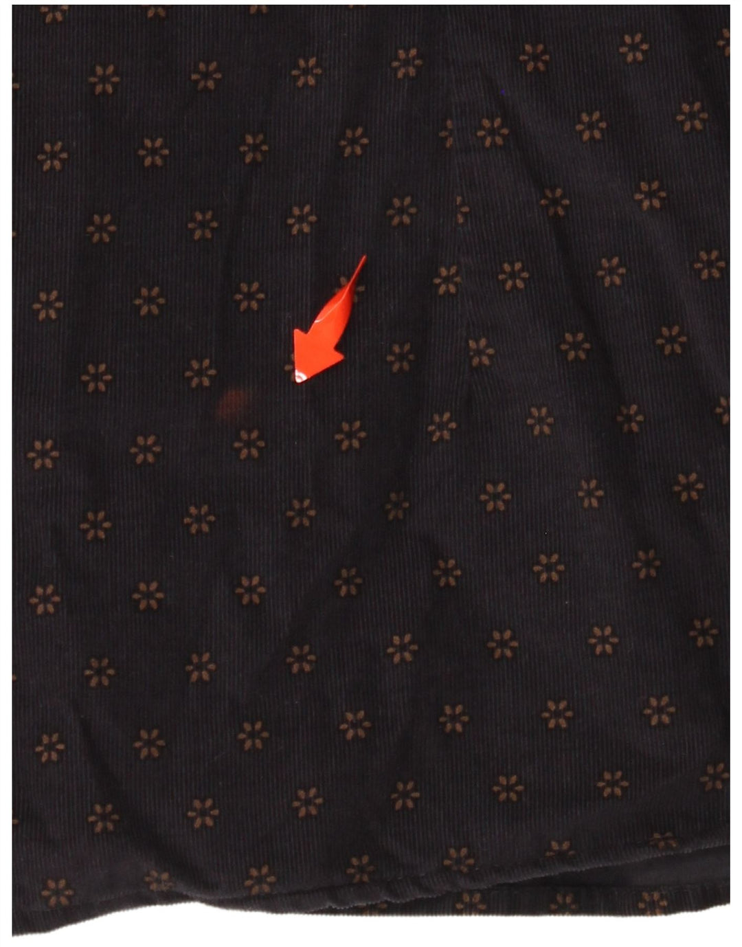 Camisa masculina de veludo cotelê TED BAKER tamanho 6 2XL algodão floral azul marinho