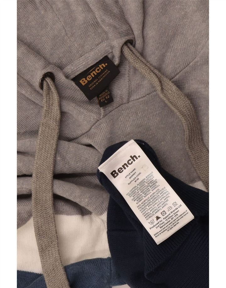 Bench Mens Hoodie Jumper Grande Algodão Colorblock Multicolorido