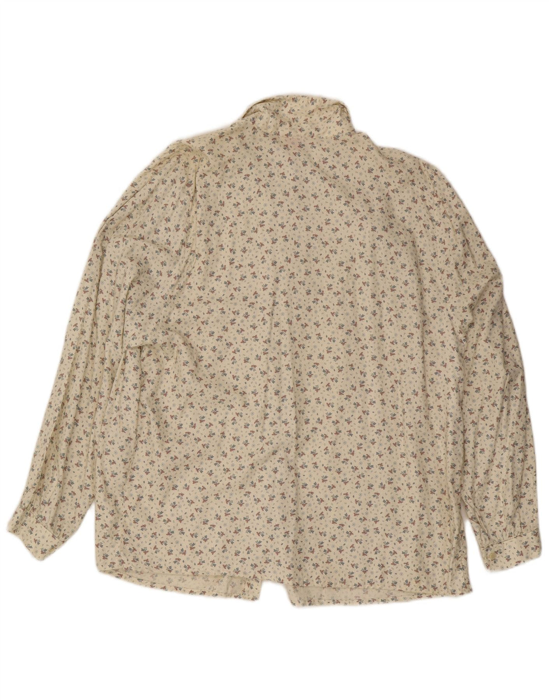 Camisa feminina vintage IT 54 3XL branco floral