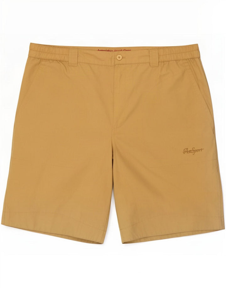 Astrolabio Mens Chino Shorts Grande W34 Poliéster Bege