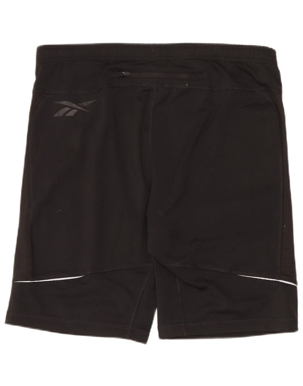 Shorts esportivos masculinos Reebok grande poliéster preto