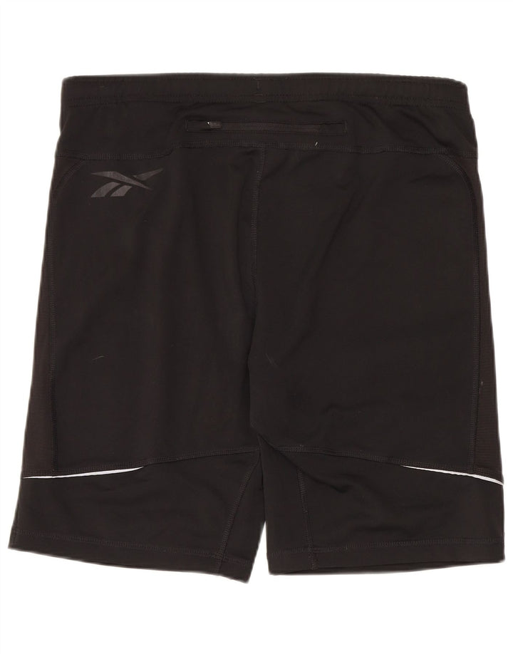 Shorts esportivos masculinos Reebok grande poliéster preto
