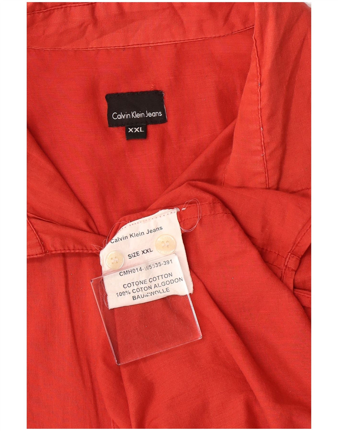 Camisa masculina Calvin Klein Jeans 2XL algodão vermelho