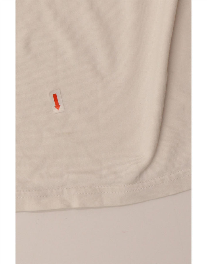 Adidas Mens Graphic T-Shirt Top Médio Algodão Branco