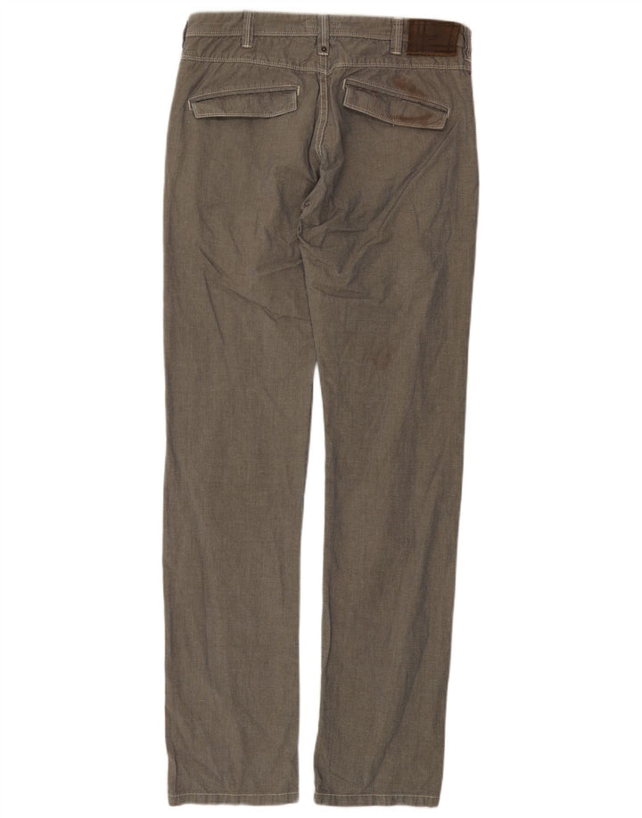 Burberry Calça Chino Masculina Reta W32 L34 Cinza