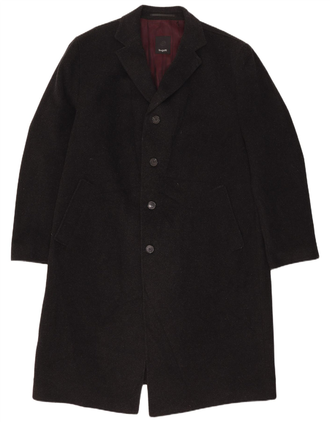 Sobretudo masculino Bugatti UK 42 XL lã cinza