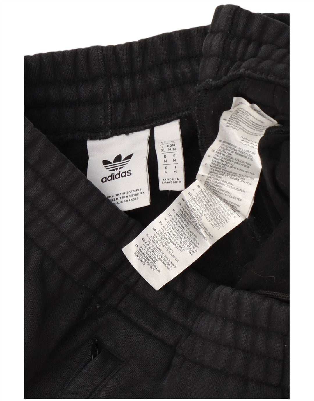 Adidas Mens Treino Calças Joggers Médio Algodão Preto