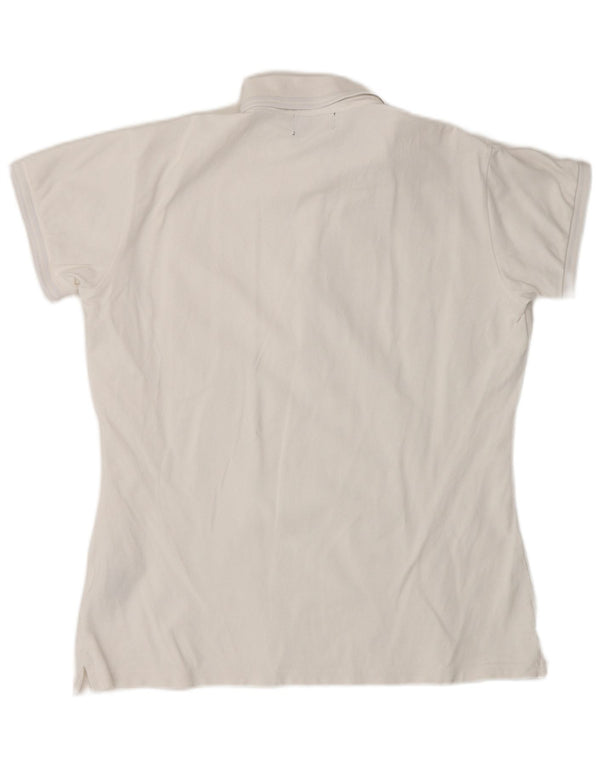 Camisa polo feminina Kappa UK 20 2XL algodão branco