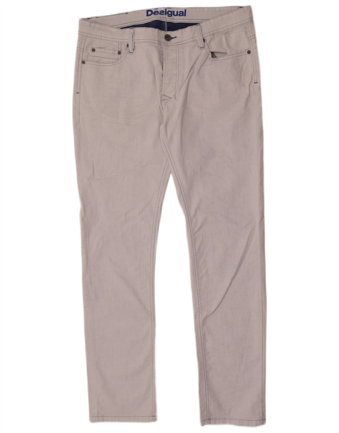 Desigual Jeans Slim Masculino W36 L33 Azul Algodão
