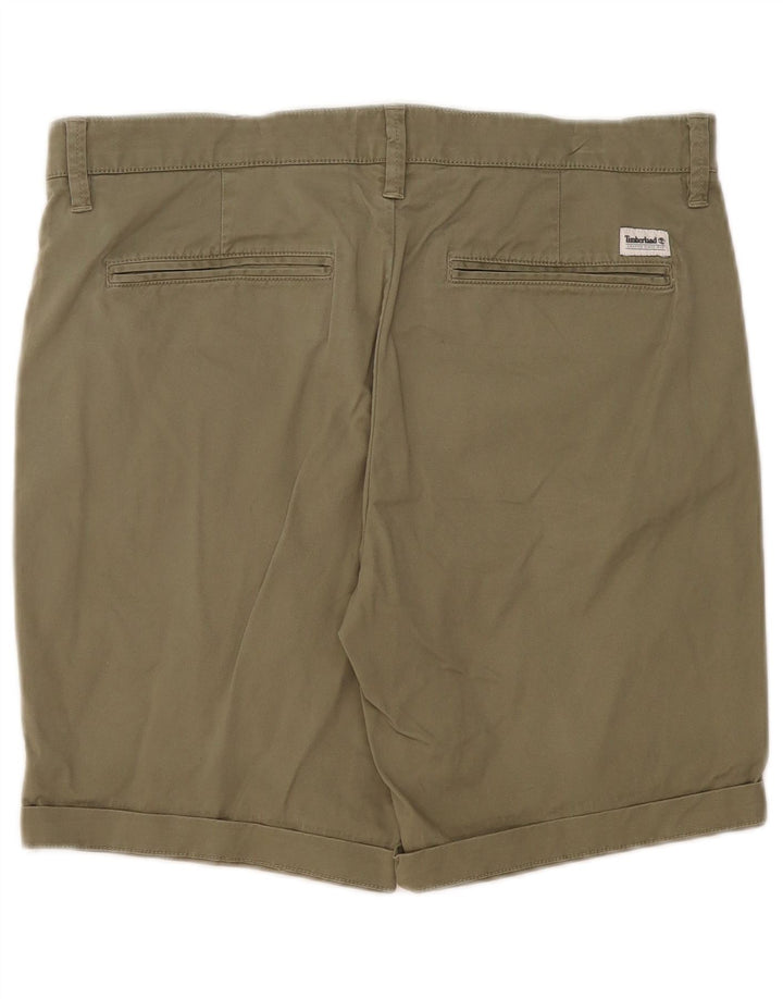 Timberland Mens Chino Shorts W33 Médio Algodão Cáqui