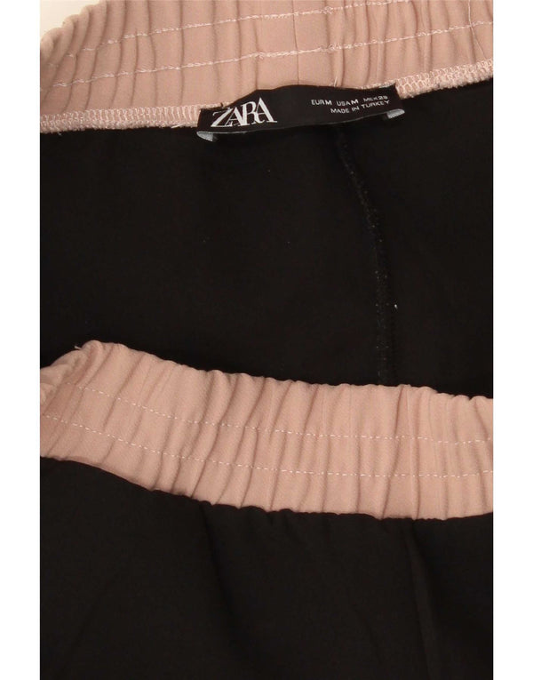 Calça de treino feminina Zara Joggers UK 12 Medium Black Colourblock