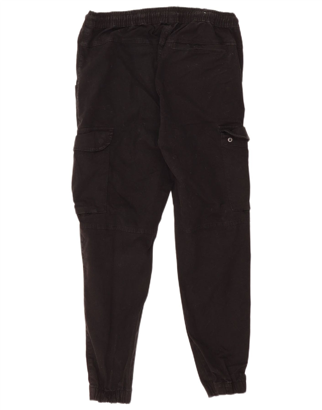 Zara Mens Joggers Cargo Calças Médio W30 L27 Algodão Preto