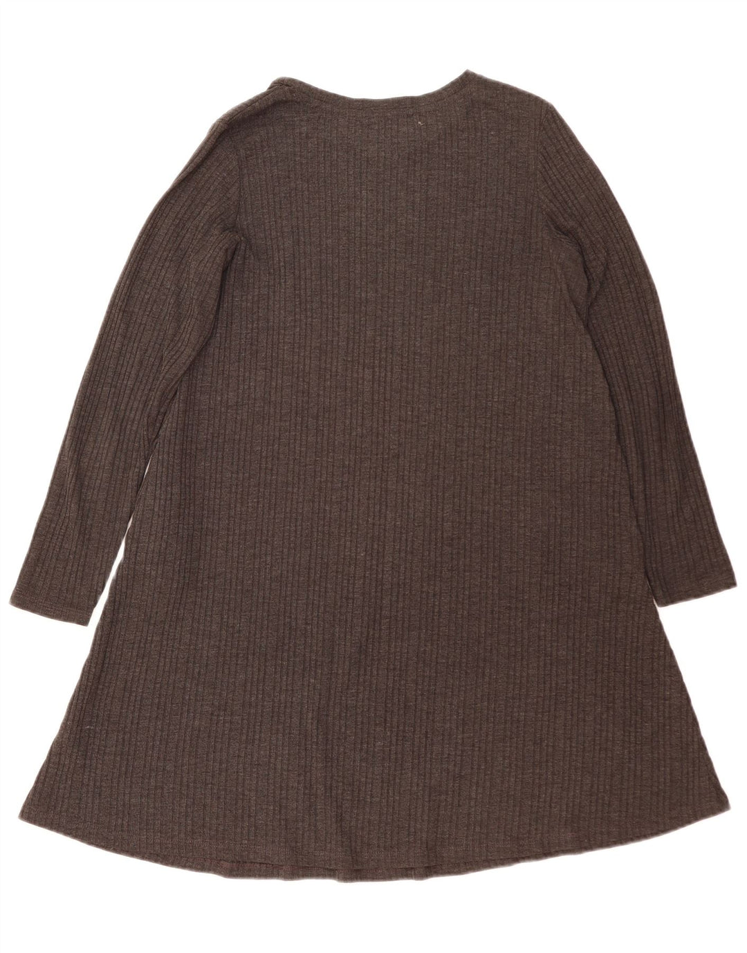 Vestido suéter feminino de manga comprida Marks & Spencer Reino Unido 14 grande cinza poliéster
