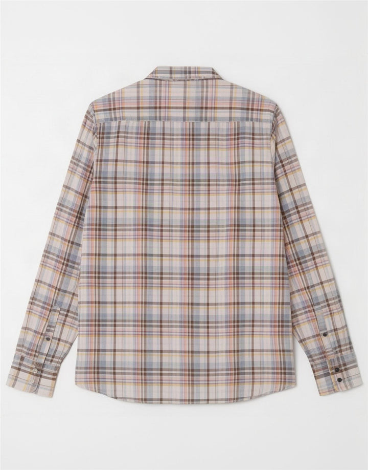 Camisa masculina Hugo Boss Regular Fit média de algodão xadrez multicolorido