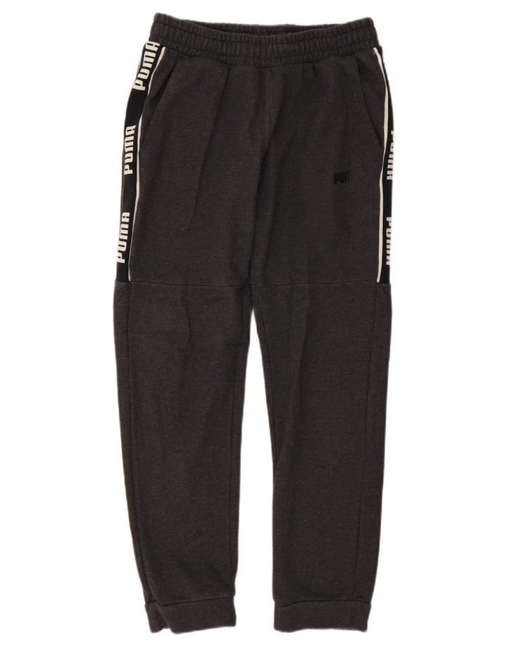 Calça de treino masculina Puma Joggers cinza médio algodão