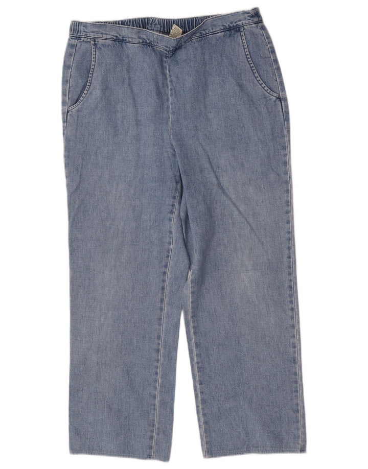 Orvis Jeans feminino regular reto pequeno W32 L25 algodão azul
