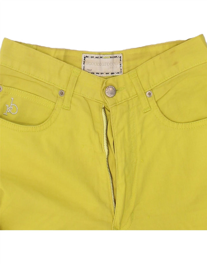ROCCOBAROCCO Womens Tapered Casual Trousers W26 L24  Yellow Vintage Roccobarocco and Second-Hand Roccobarocco from Messina Hembry 