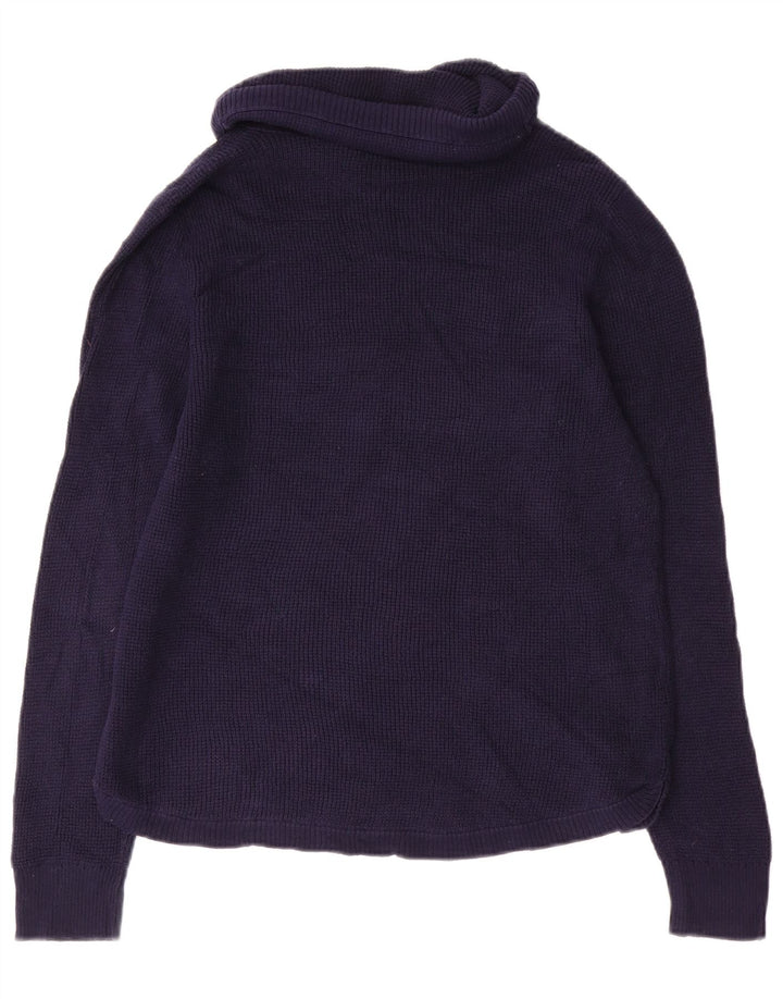 Suéter feminino RALPH LAUREN com gola redonda Reino Unido 18 XL algodão azul marinho