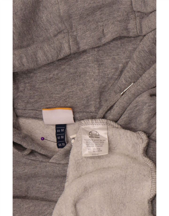 Suéter masculino com capuz Ellesse algodão manchado cinza médio