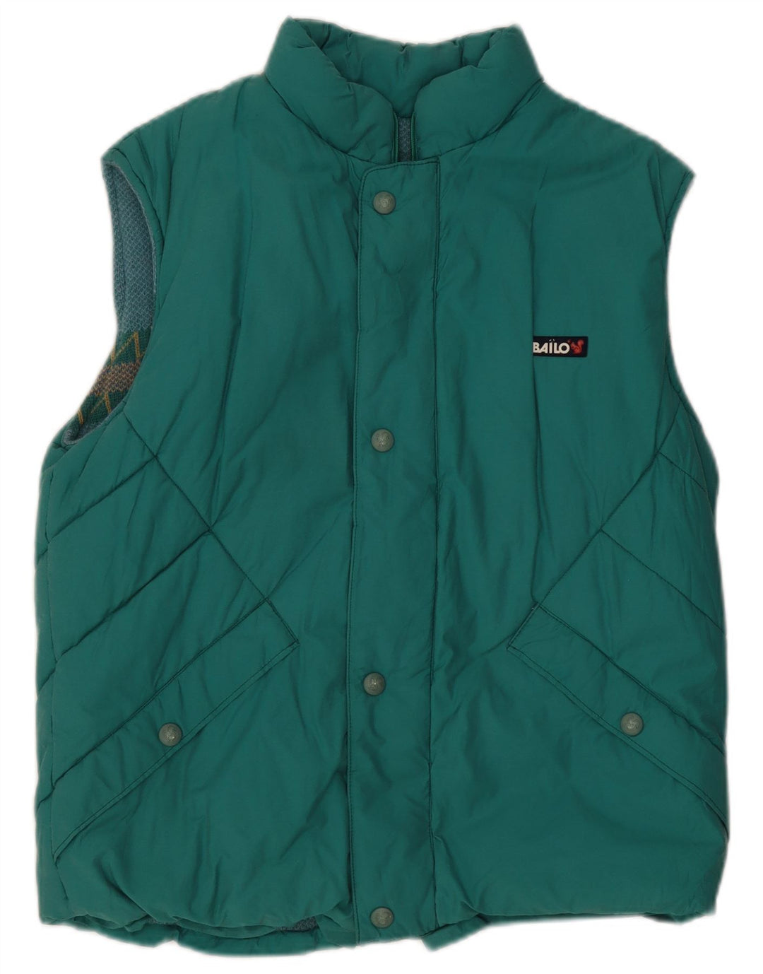 Colete acolchoado masculino Bailo UK 40 grande verde