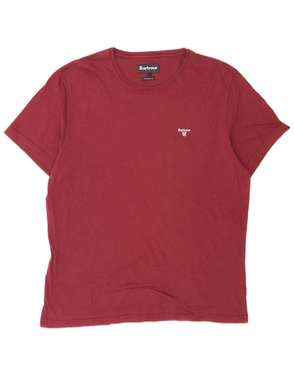 Camiseta masculina Barbour sob medida XL Borgonha