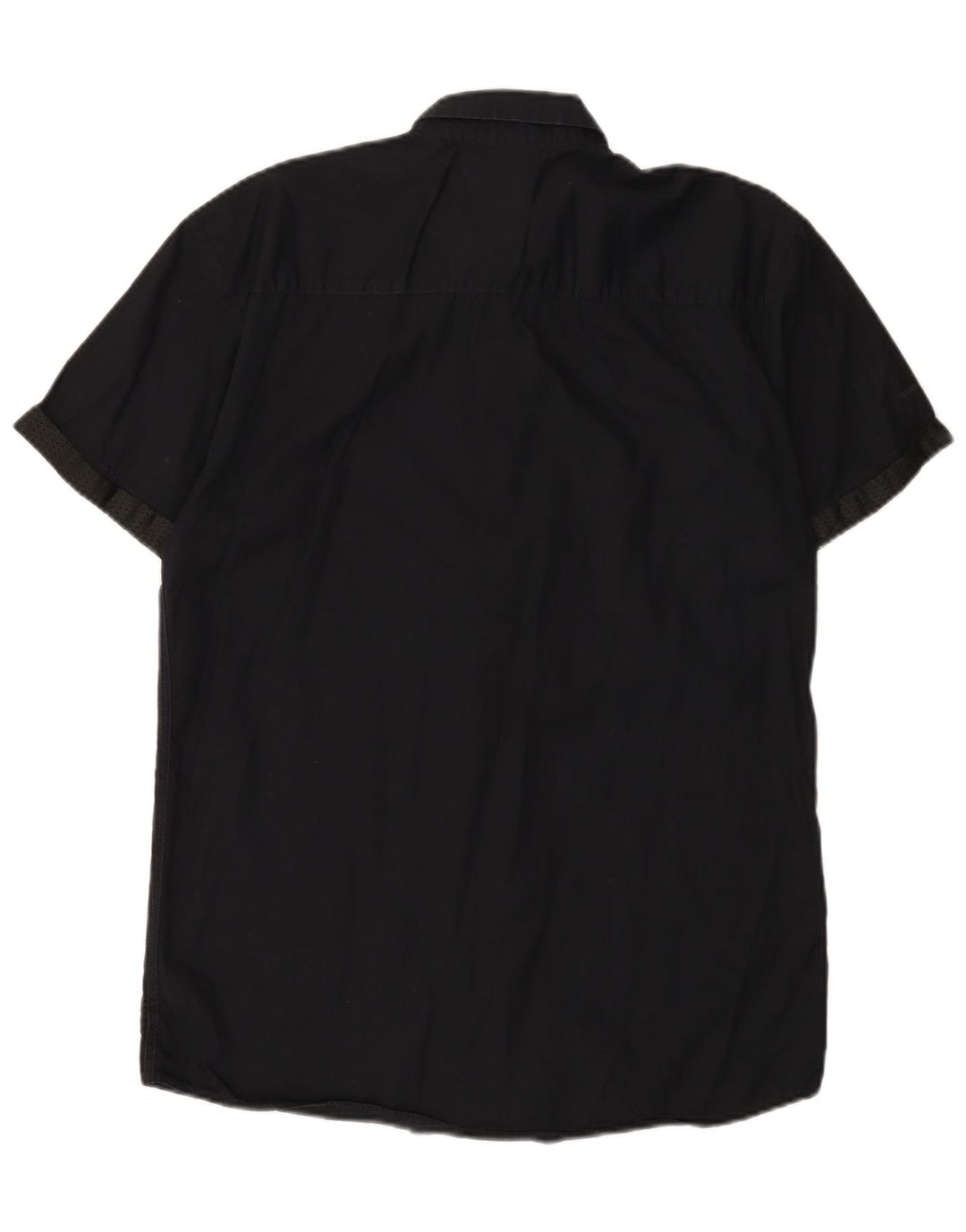 Camisa masculina de manga curta Jack & Jones grande algodão preto