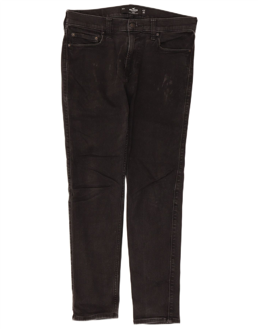 Hollister Mens Jeans Skinny W32 L30 Algodão Preto