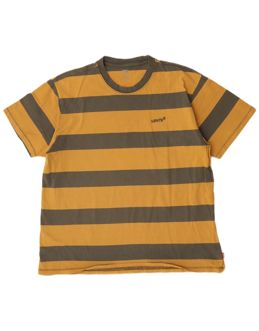 Camiseta masculina Levi's grande listrada amarela
