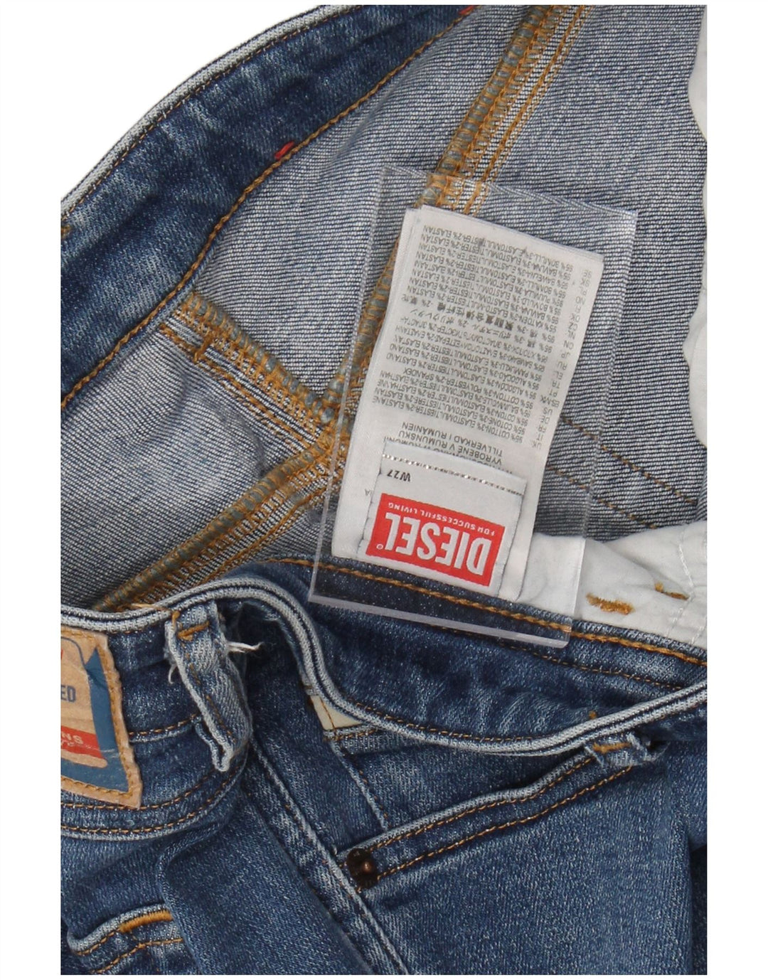 Jeans skinny feminino DIESEL W27 L28 algodão azul