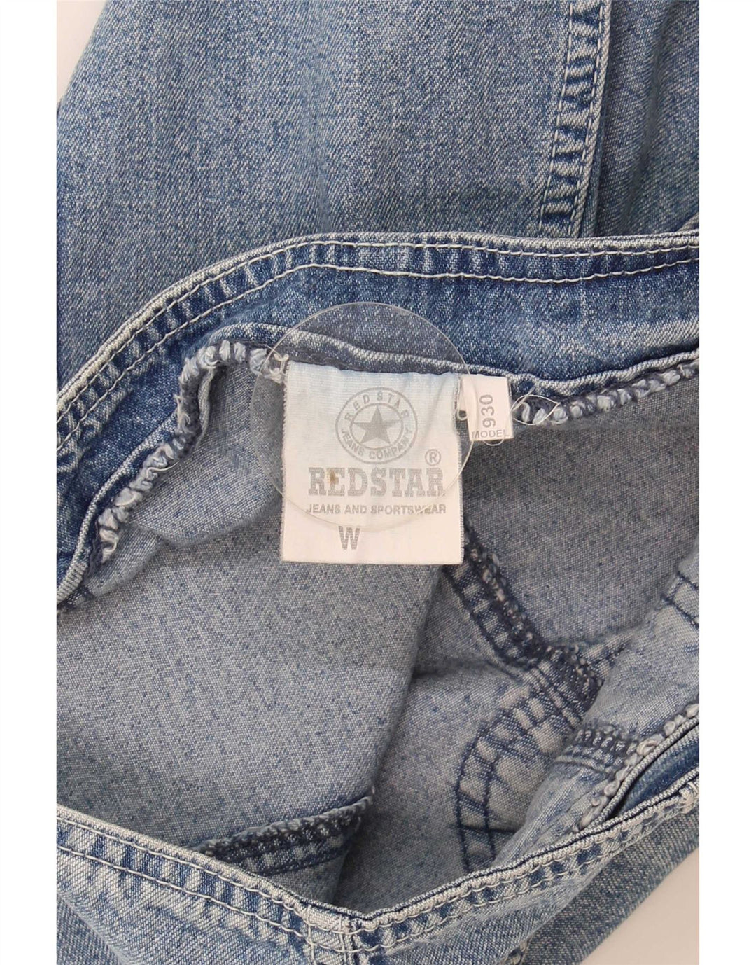 Mini saia jeans feminina vintage W27 algodão azul pequeno