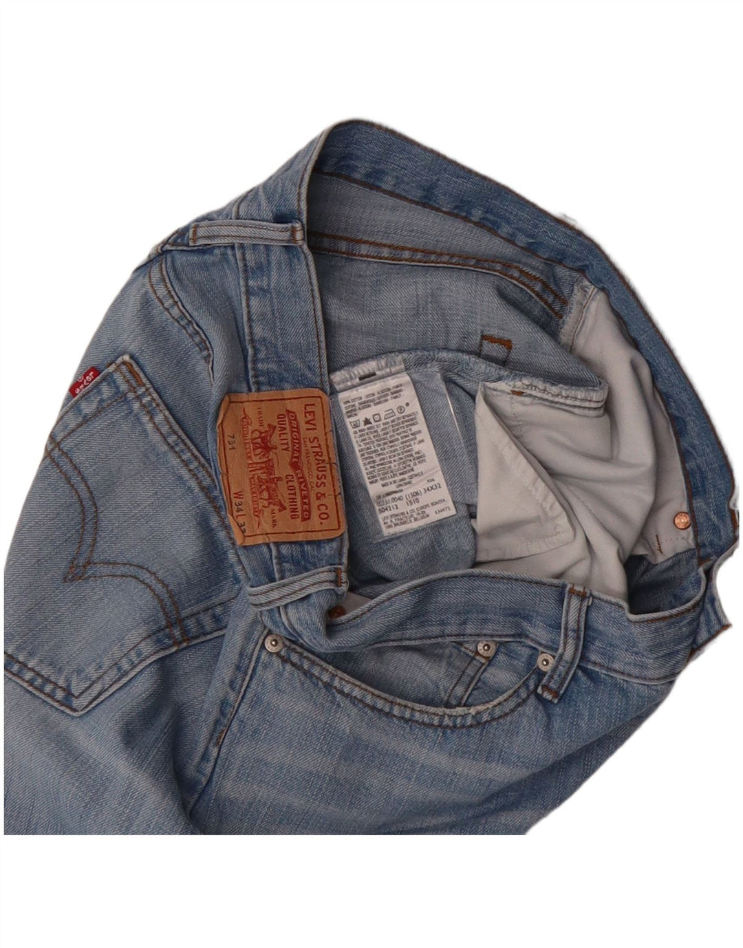 Jeans retos masculinos LEVI'S W34 L29 algodão azul