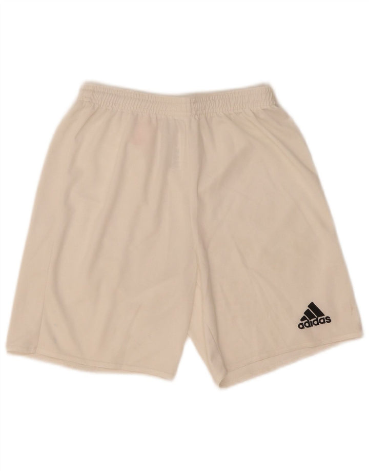 Shorts esportivos Adidas Boys Climalite 13-14 anos branco poliéster