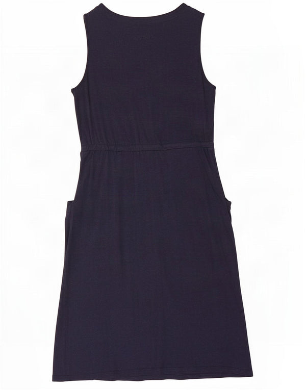Vestido feminino sem mangas em linha A Mountain Warehouse Reino Unido 12 médio azul marinho