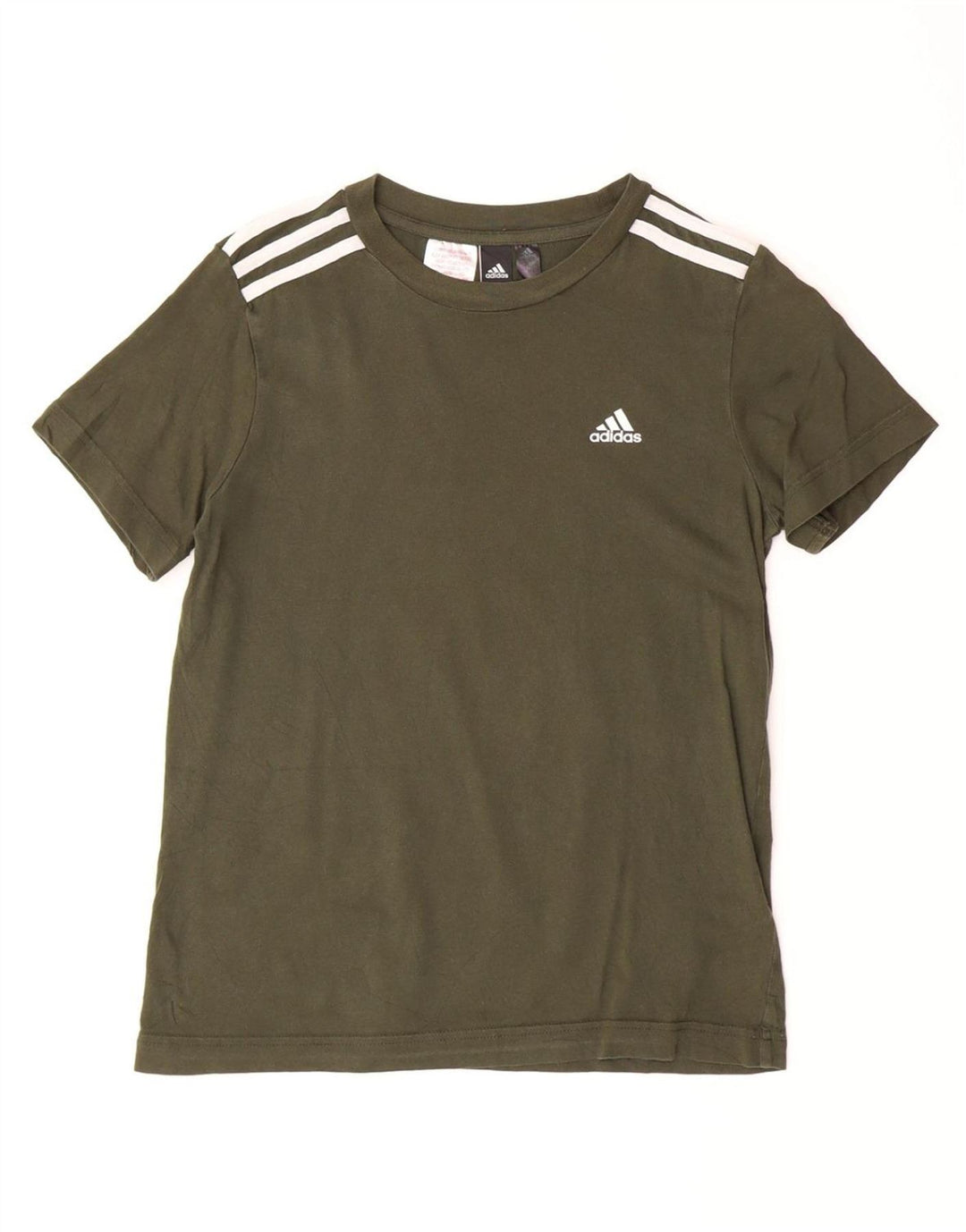 ADIDAS Boys T-Shirt Top 11-12 Years Green Cotton Vintage Adidas and Second-Hand Adidas from Messina Hembry 