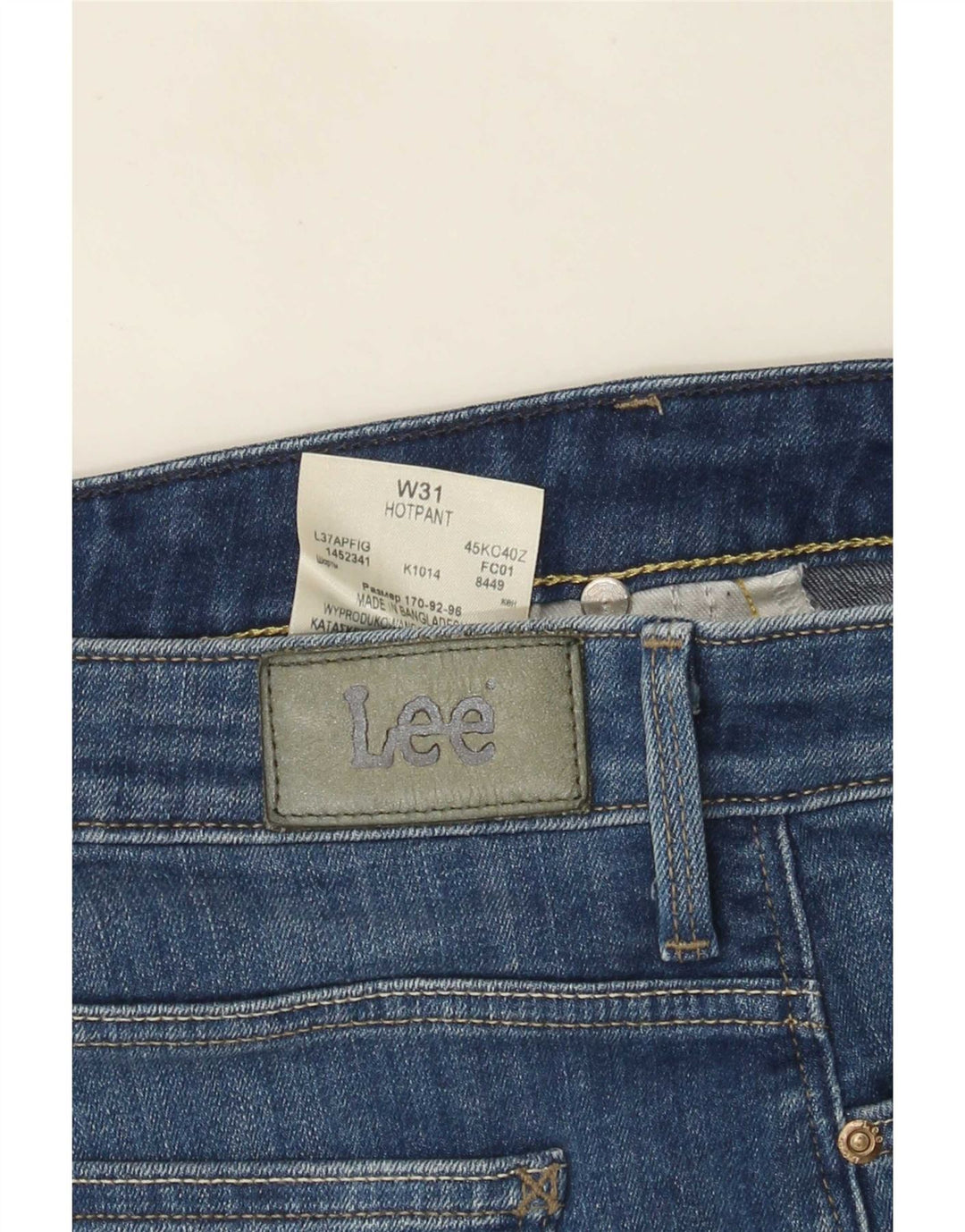 Calça jeans feminina Lee W31 algodão azul médio