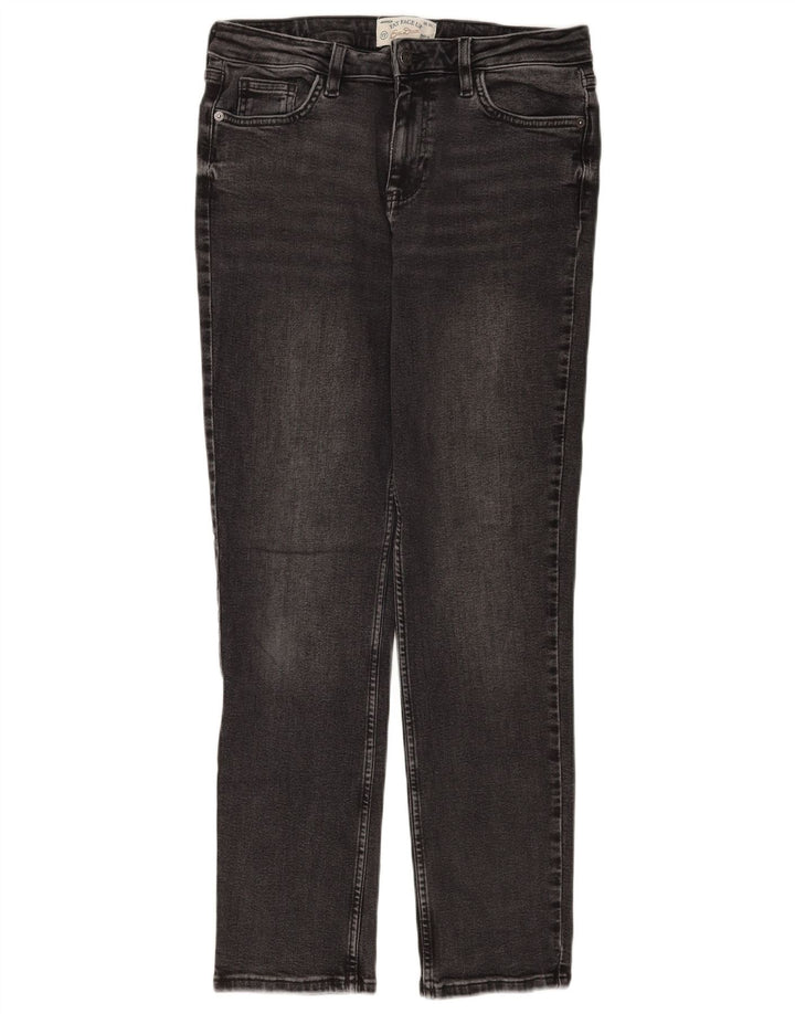 Calça jeans feminina Fat Face Sway Slim UK 12 médio W30 L30 algodão cinza