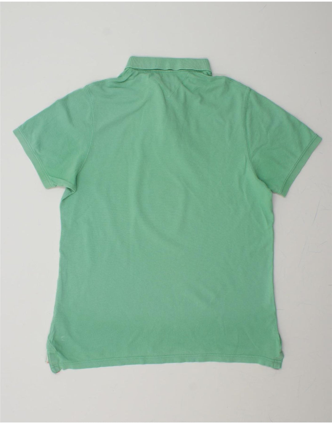 TOMMY HILFIGER Mens Polo Shirt 2XL Green Cotton Vintage Tommy Hilfiger and Second-Hand Tommy Hilfiger from Messina Hembry 