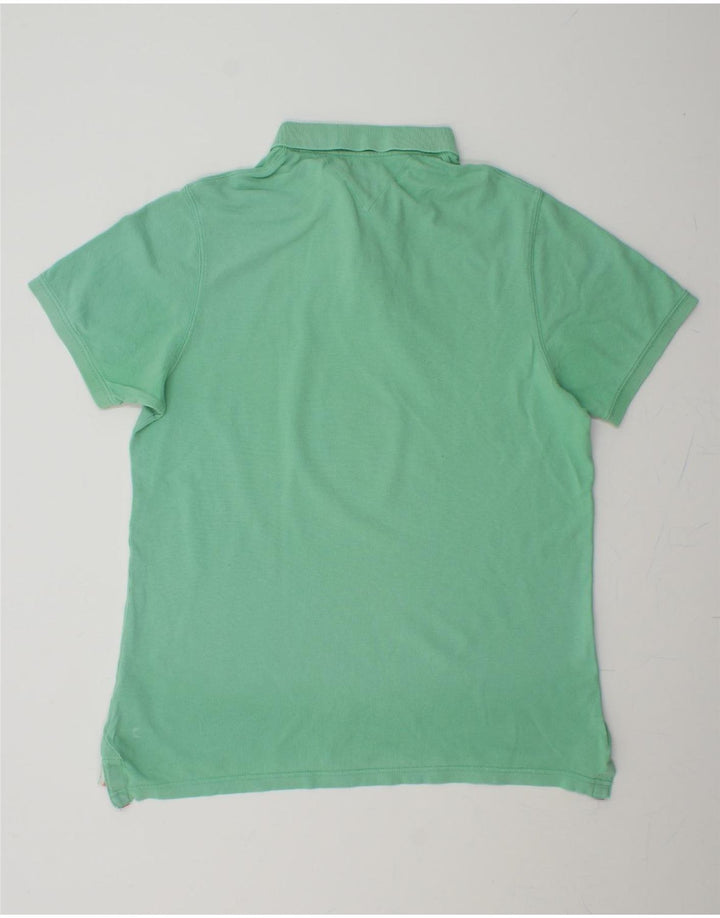 TOMMY HILFIGER Mens Polo Shirt 2XL Green Cotton Vintage Tommy Hilfiger and Second-Hand Tommy Hilfiger from Messina Hembry 