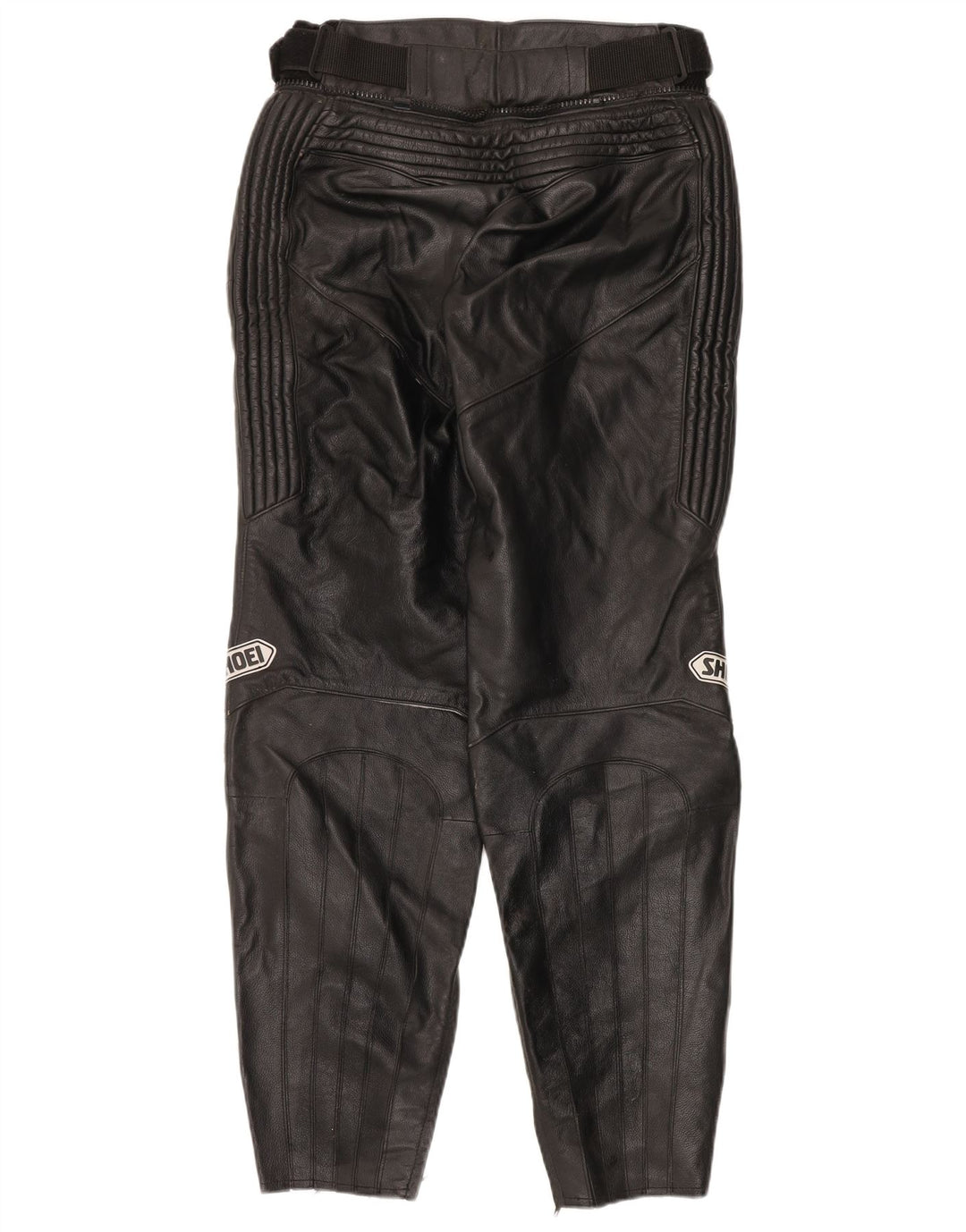 Calça feminina de couro para motociclista Shoei EU 42 médio W28 L21 couro preto