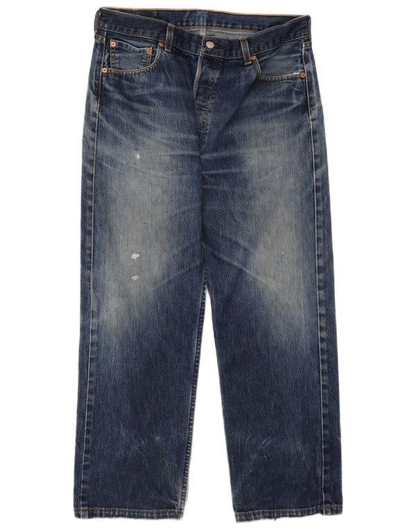 Levi's Masculino 501 Straight Jeans W36 L27 Azul Algodão