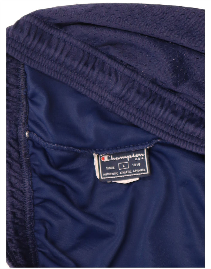 Shorts esportivos masculinos Champion grande poliéster azul marinho