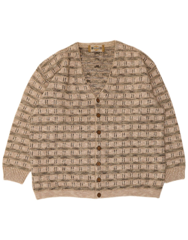 Suéter Cardigan Masculino South Coast IT 54 XL Acrílico Geométrico Bege
