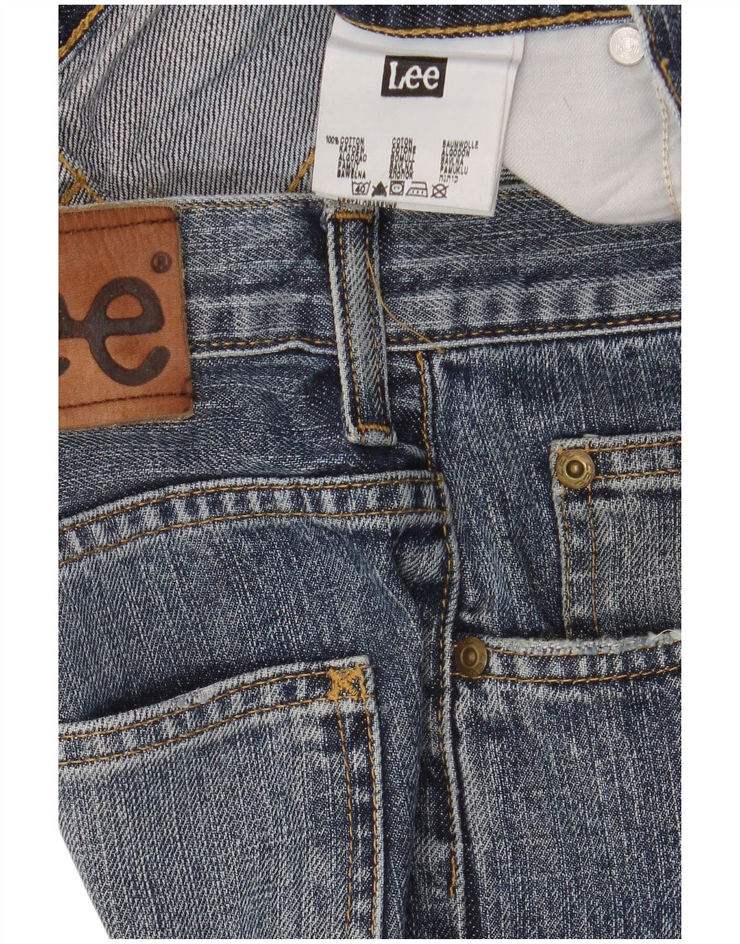 Lee Mens Seattle Straight Jeans W31 L30 Azul Algodão