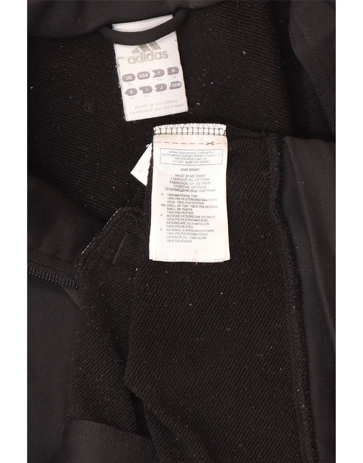 ADIDAS Womens Tracksuit Top Jacket UK 12 Medium Black Colourblock
