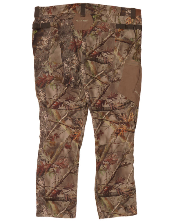 Calça cargo slim masculina Solognac W48 L34 camuflagem multicolorida